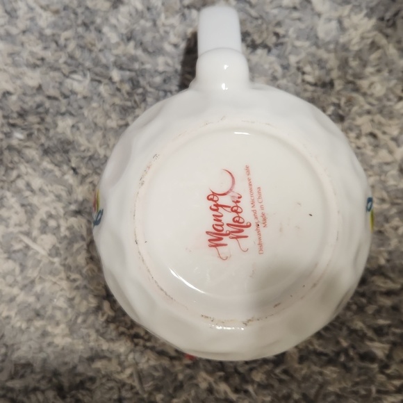 Mango Moon Monogram Initial "A" Floral Dimpled Mug - Picture 3 of 4